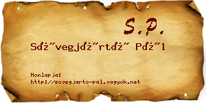 Sövegjártó Pál névjegykártya